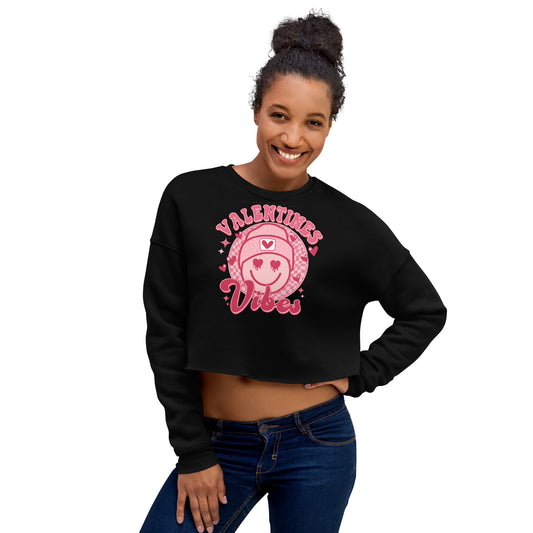 Valentine's Vibes Cropped Sweatshirt