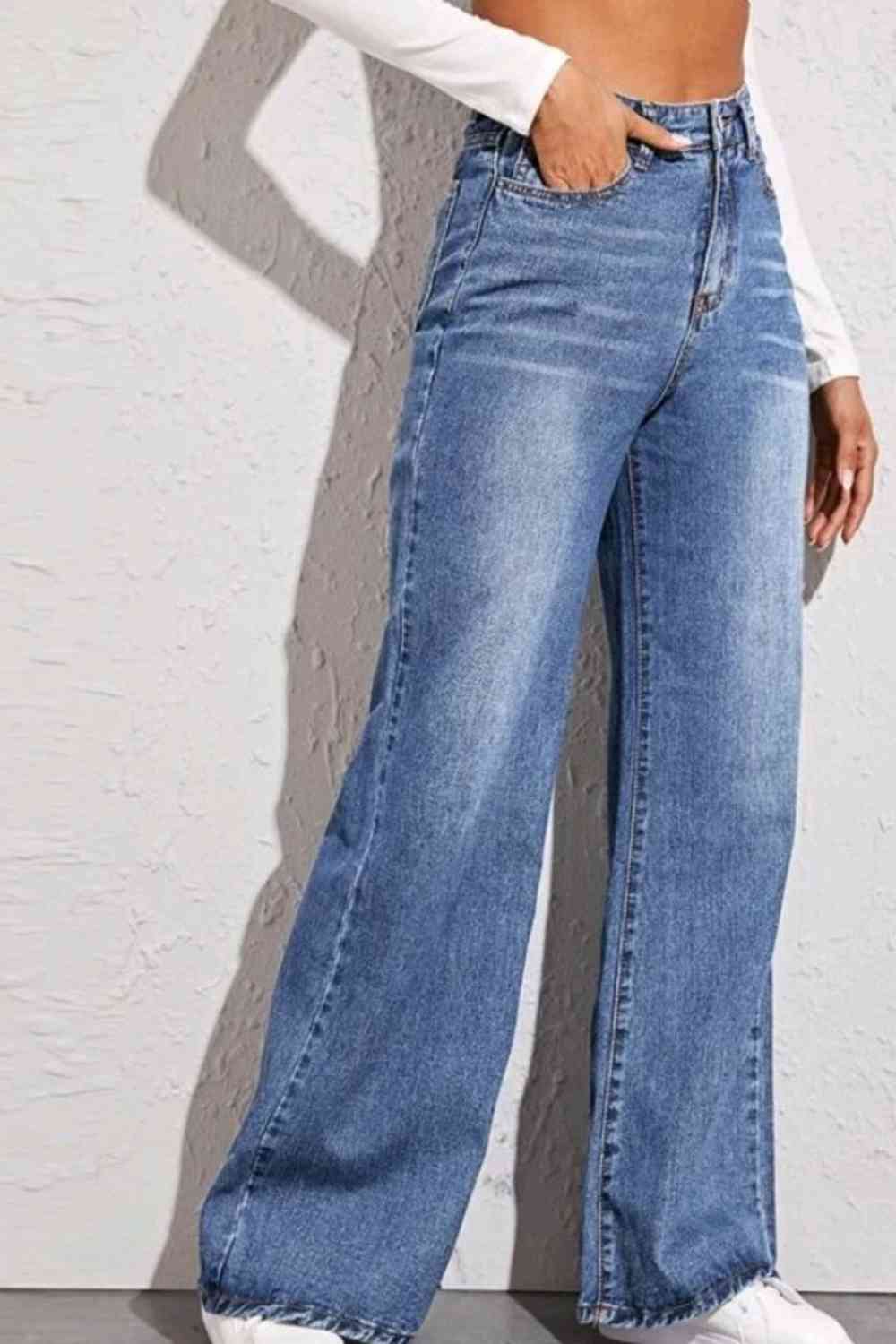 The Blues High Waist Wide Leg Jeans