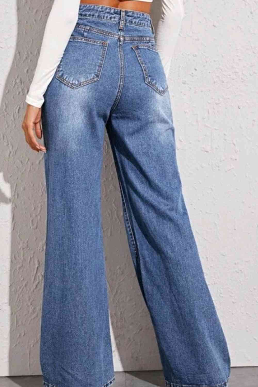 The Blues High Waist Wide Leg Jeans